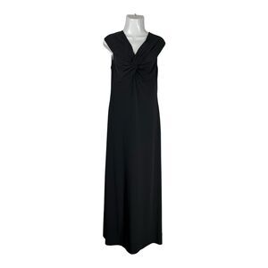 The Occasion by Old Navy Front Knot Black Maxi Dress Medium Tall Cocktail Party